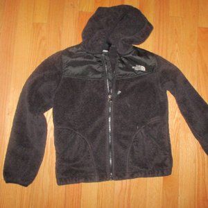 the north face black furry sweatshirt zip front 10/12 kids